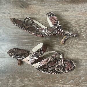 Vince Camuto snakeprint heeled sandals